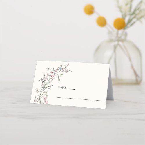 Floral Pastel Wedding Place Card