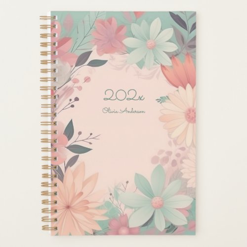 Floral Pastel Weekly Monthly 2024 Planner