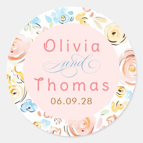 Floral Pastel Whimsical Elegant Wedding