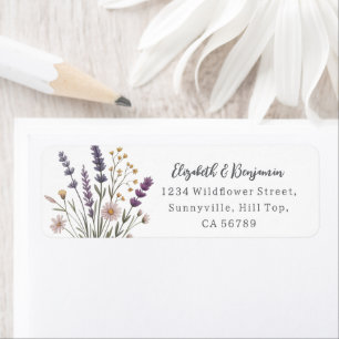 Floral Pastel Wildflowers Label