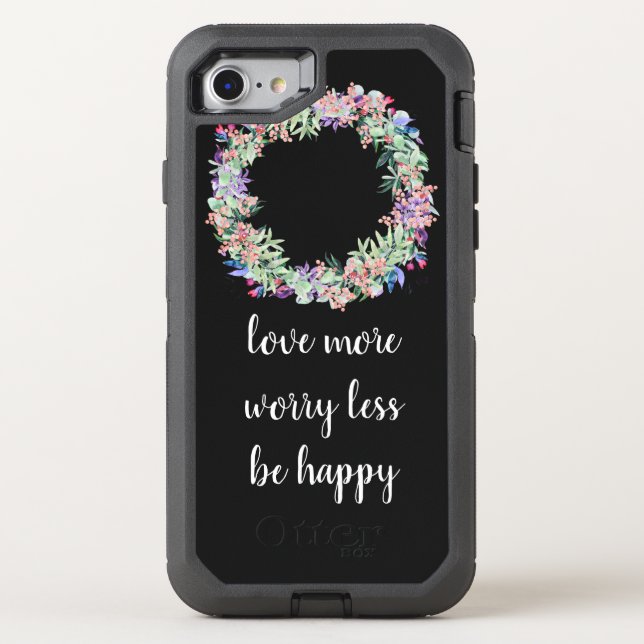 Floral Pastel Wreath Apple IPhone Otterbox Case (Back)