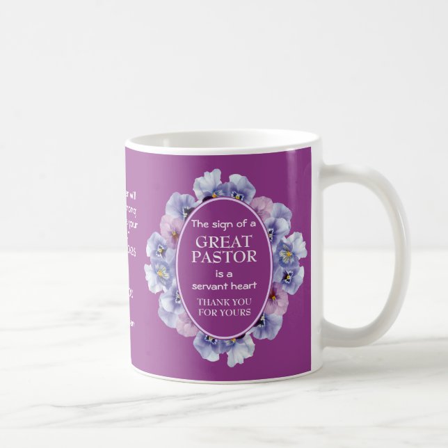 Floral Pastor Appreciation Coffee Mug (Right)