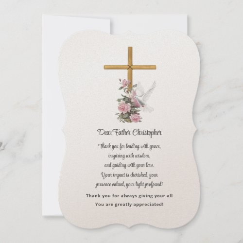Floral Pastor Appreciation Thank You Card