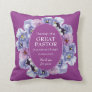 Floral Pastor Appreciation Throw Pillow