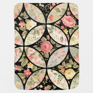 Floral Patchwork Vintage Seamless Pattern Baby Blanket