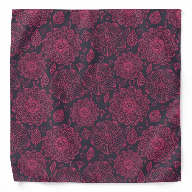Floral Pattern 10 Bandana (Front)