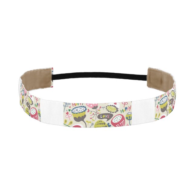 Floral Pattern 12 Athletic Headband (Front)