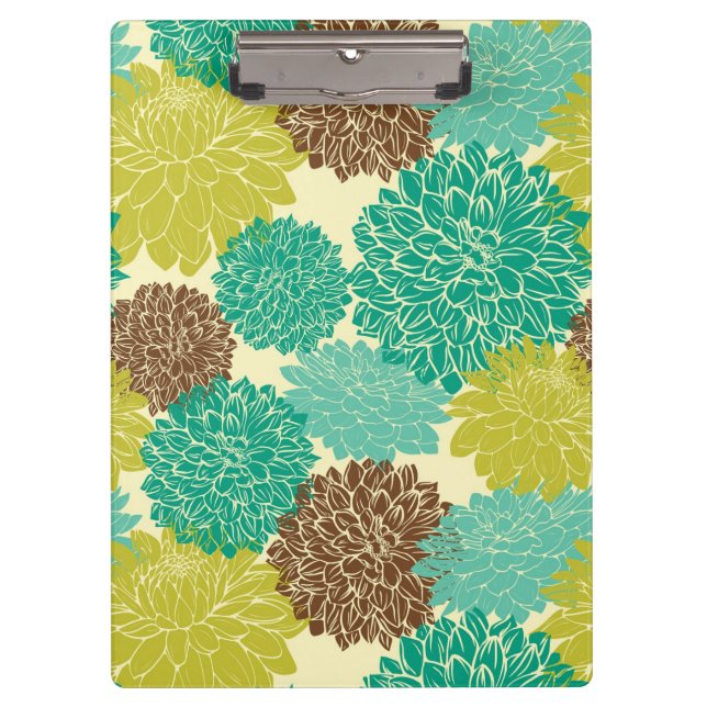 Floral Pattern 12 Clipboard (Front)