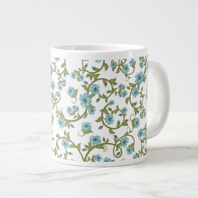 Floral Pattern 12 Large Coffee Mug (Front Right)