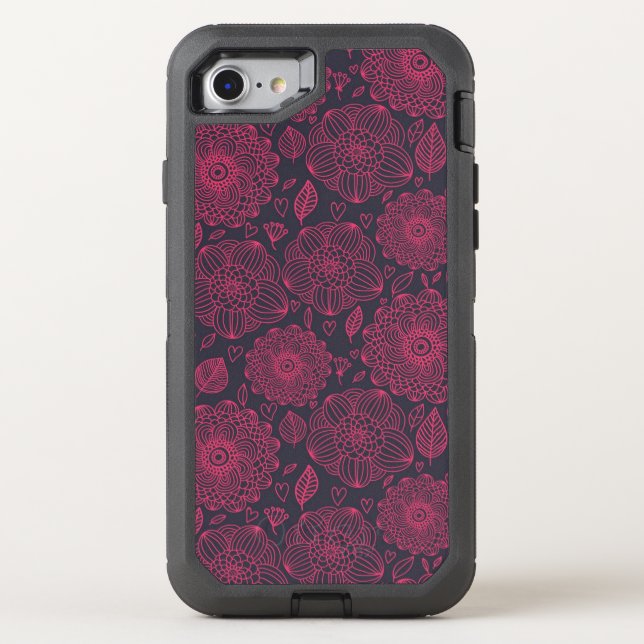 Floral Pattern 12 Otterbox iPhone Case (Back)