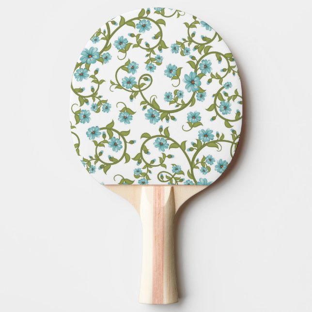 Floral Pattern 12 Ping-Pong Paddle (Front)