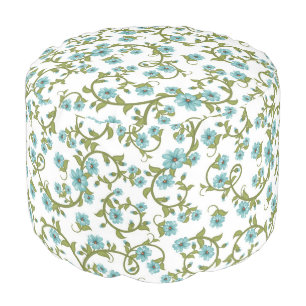 Floral Pattern 12 Pouf