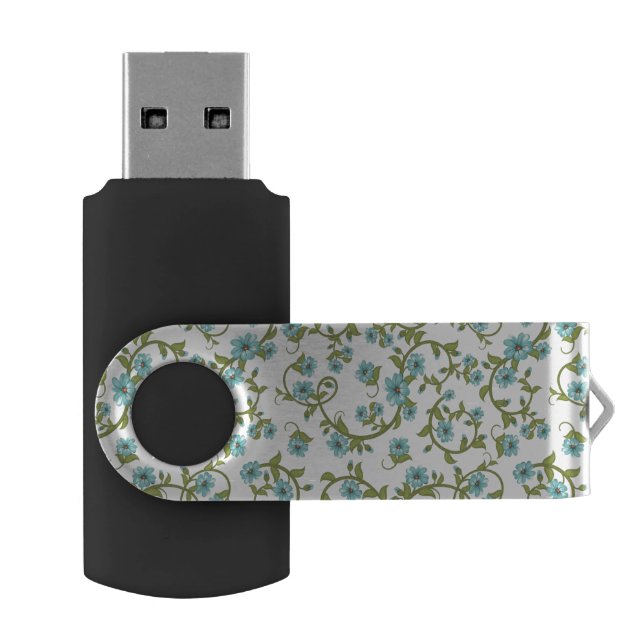 Floral Pattern 12 USB Flash Drive (Opened)