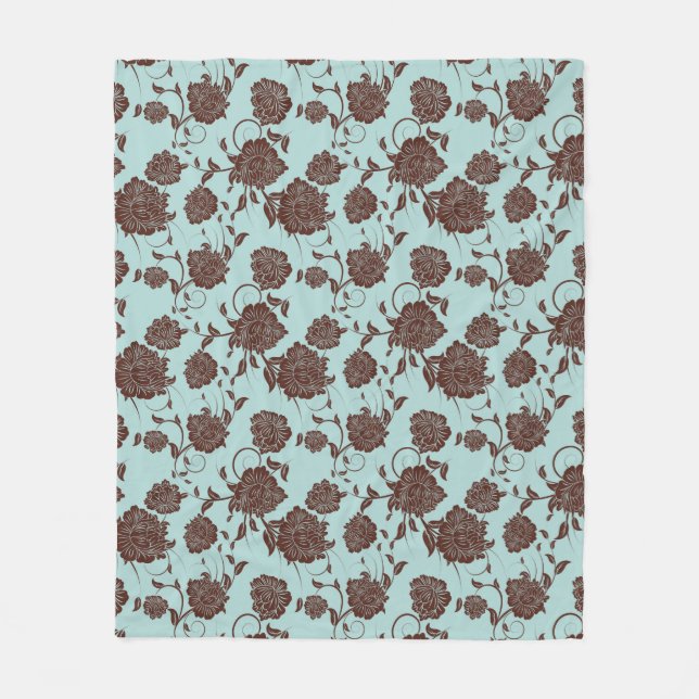 Floral Pattern 13 Fleece Blanket (Front)