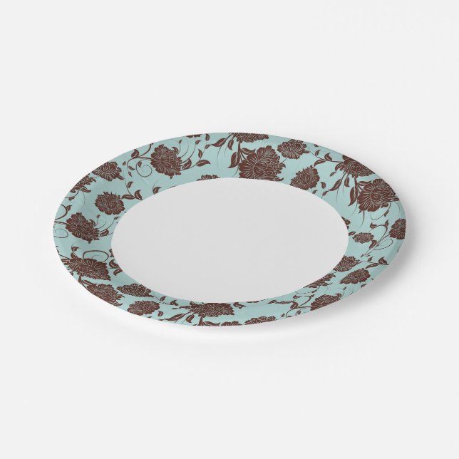 Floral Pattern 13 Paper Plates (Angled)