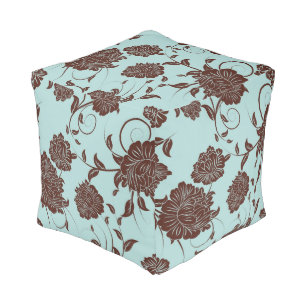 Floral Pattern 13 Pouf