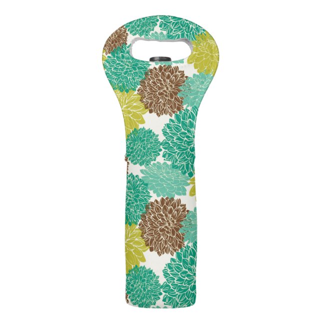 Floral Pattern 13 Wine Bag (Front)