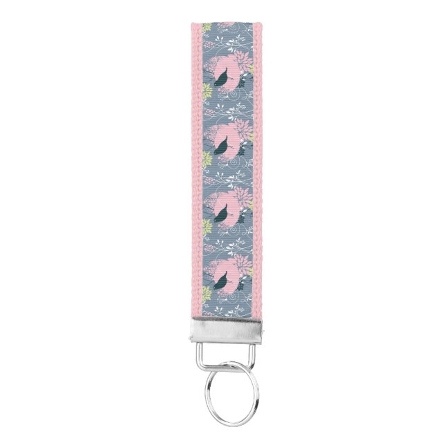 Floral Pattern 13 Wrist Keychain (Keys on Bottom)