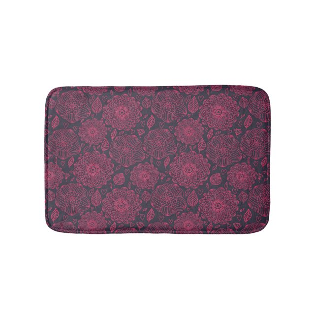 Floral Pattern 14 Bathroom Mat (Front)