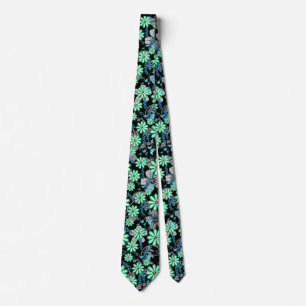 Floral pattern 17.b Black BG Neck Tie