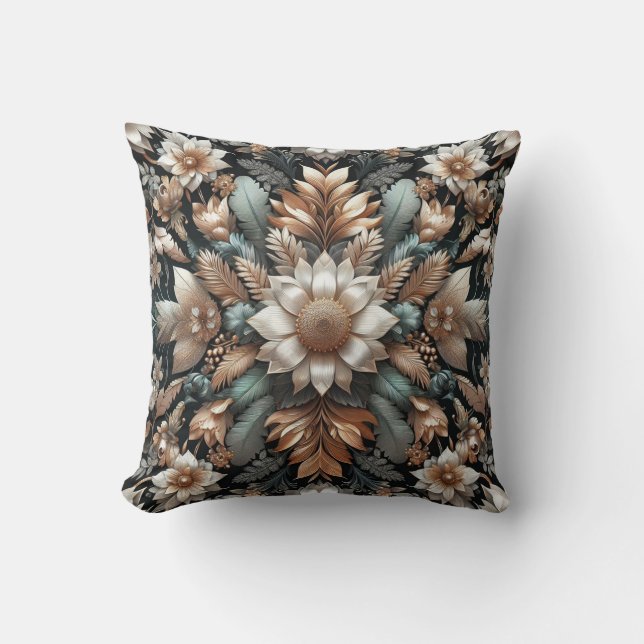 Floral Pattern 1 Throw Pillow (Front)