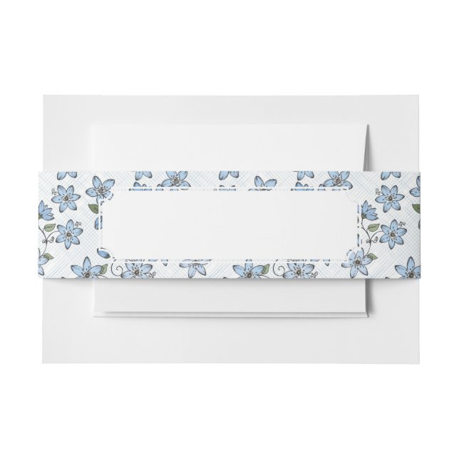 Floral pattern 2 2 invitation belly band (Front Example)
