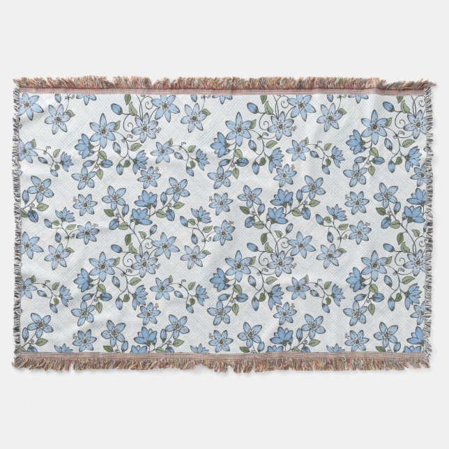Floral pattern 2 2 throw blanket (Front)
