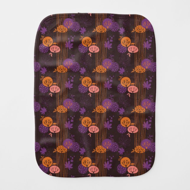 Floral pattern 2 3 baby burp cloth (Front)