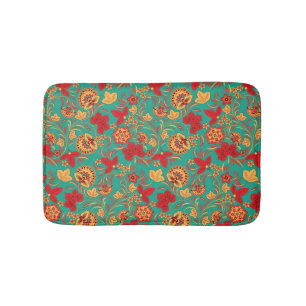 Floral pattern 2 3 bathroom mat