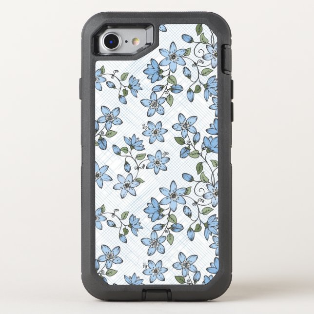 Floral pattern 2 3 otterbox iPhone case (Back)