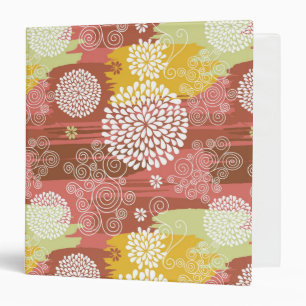 Floral pattern 2 3 ring binder