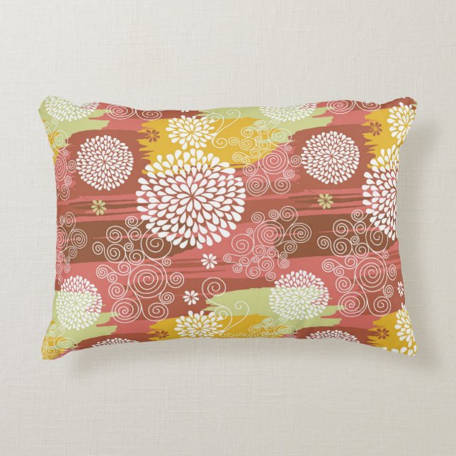 Floral pattern 2 accent pillow (Front)