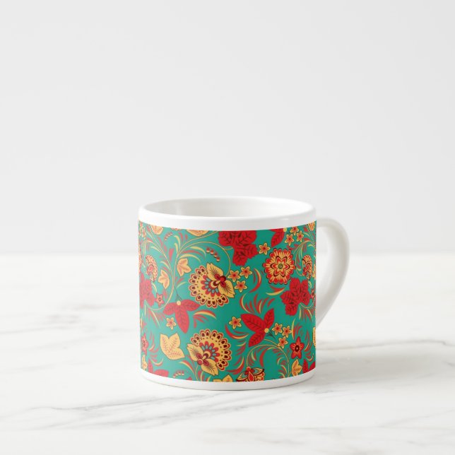 Floral pattern 2 espresso cup (Front Right)