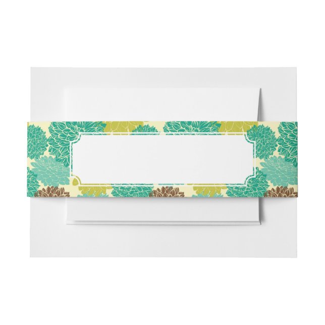 Floral Pattern 2 Invitation Belly Band (Front Example)