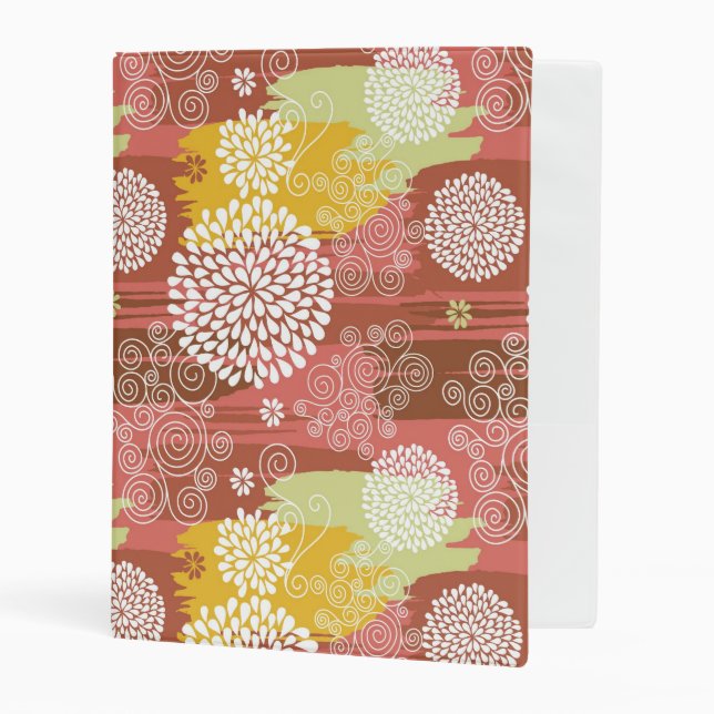 Floral pattern 2 mini binder (Front/Inside)