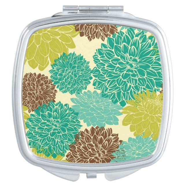 Floral Pattern 2 Mirror For Makeup (Front)