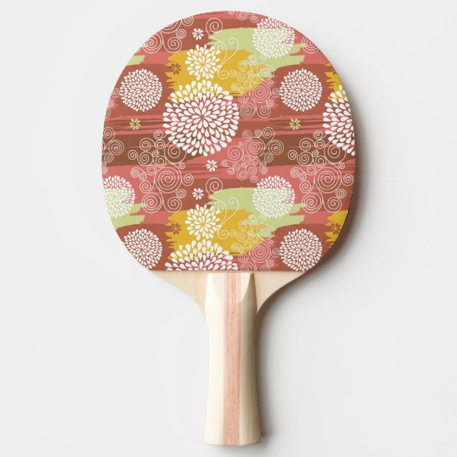 Floral pattern 2 Ping-Pong paddle (Front)