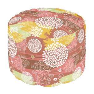 Floral pattern 2 pouf