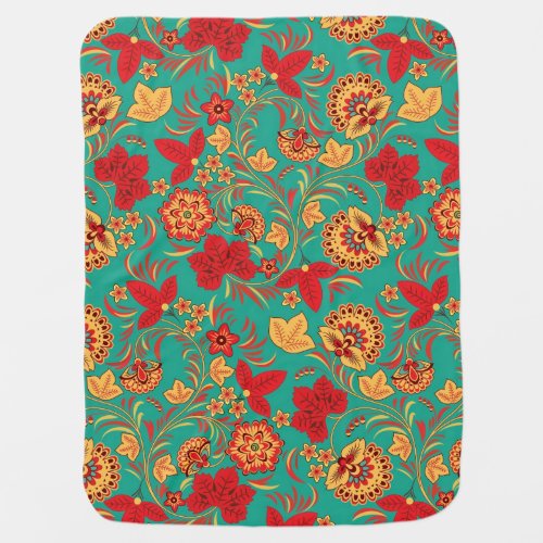 Floral pattern 2 stroller blanket