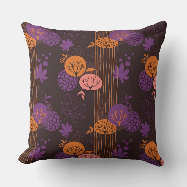 Floral pattern 2 throw pillow (Front)