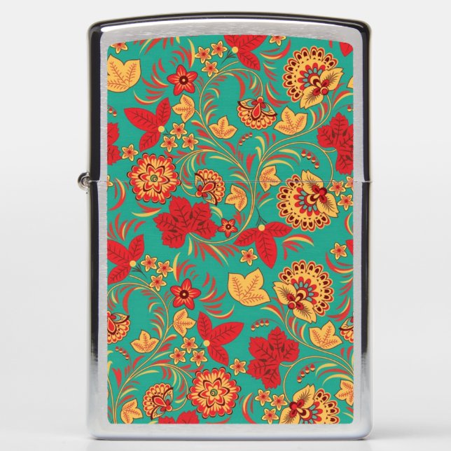 Floral pattern 2 zippo lighter (Front)