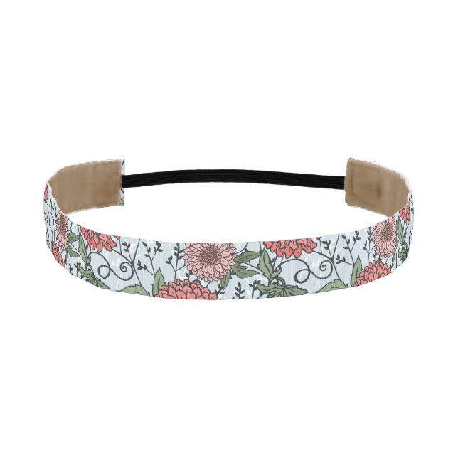 Floral pattern 3 athletic headband (Front)