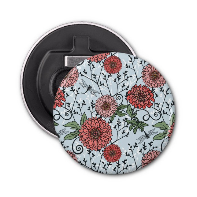 Floral pattern 3 bottle opener (Front)