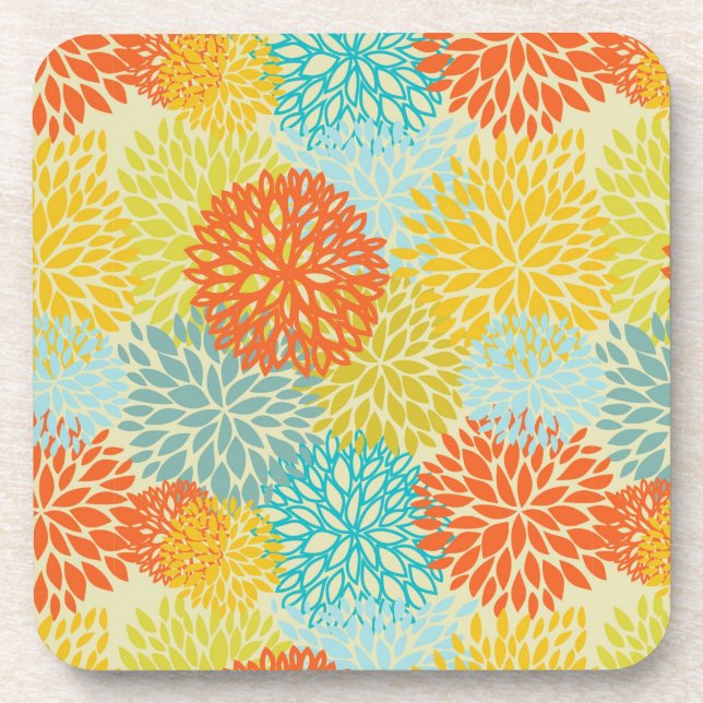 Floral pattern 3 coaster (Front)