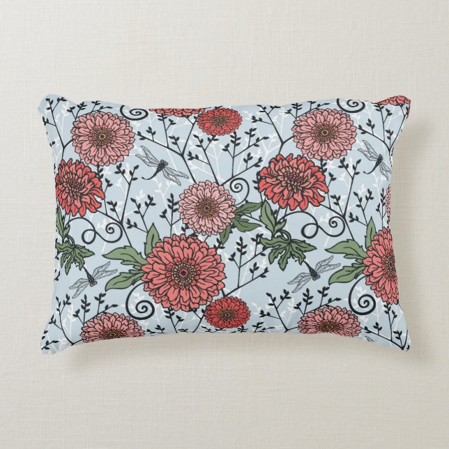 Floral pattern 3 decorative pillow (Front)