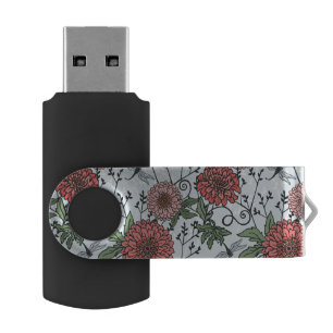 Floral pattern 3 flash drive
