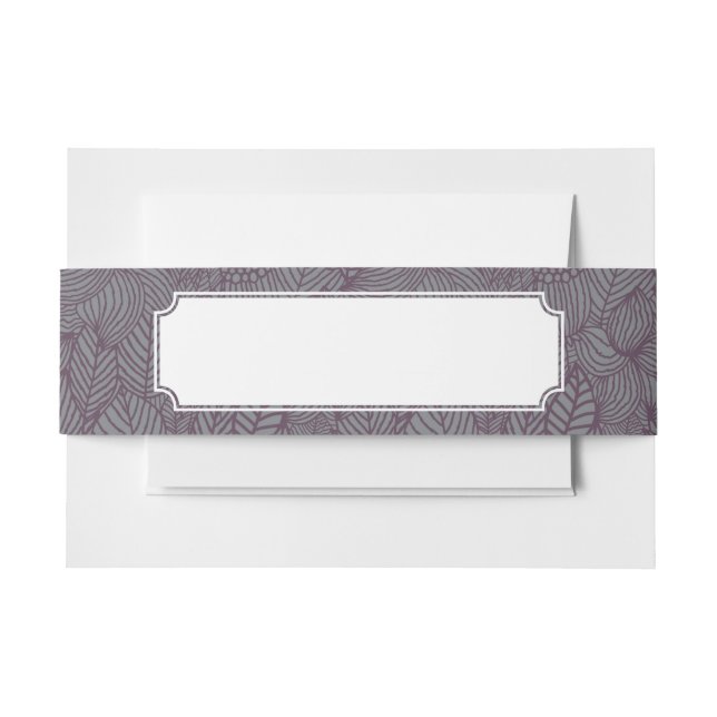 Floral Pattern 3 Invitation Belly Band (Front Example)