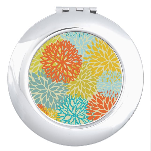Floral pattern 3 makeup mirror (Front)