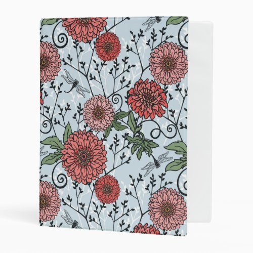 Floral pattern 3 mini binder