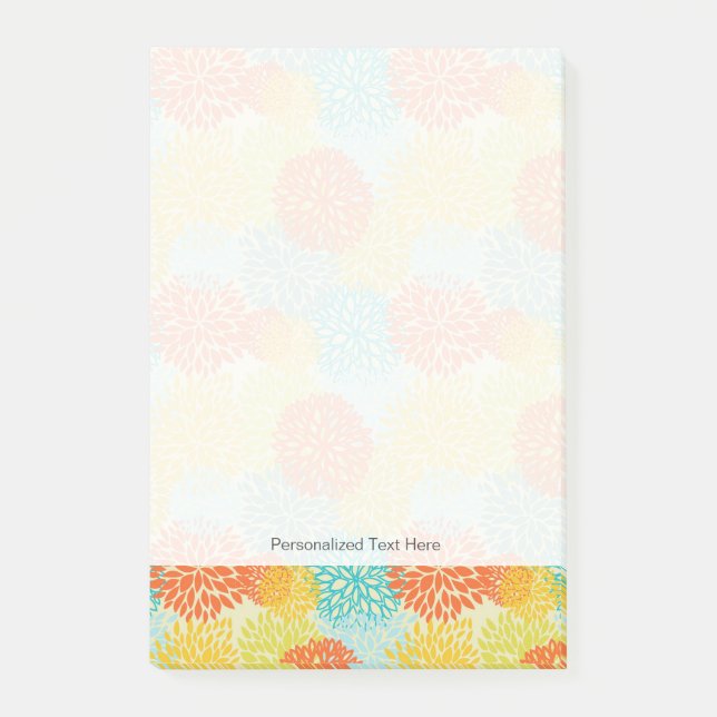 Floral pattern 3 post-it notes (Front)